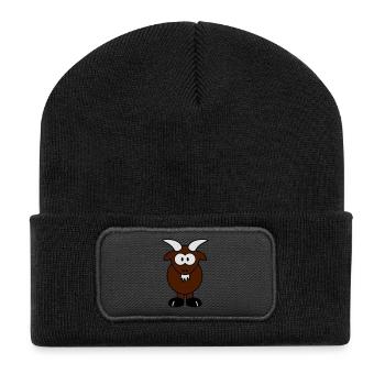 goat - Recycelte Patch Beanie - Schwarz - Vorne