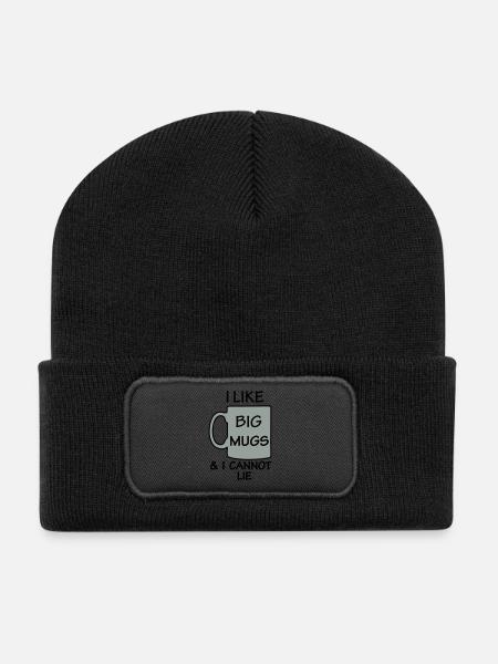 J'aime de grands MUGS & je ne peux pas mentir - Beanie recyclé à patch - noir