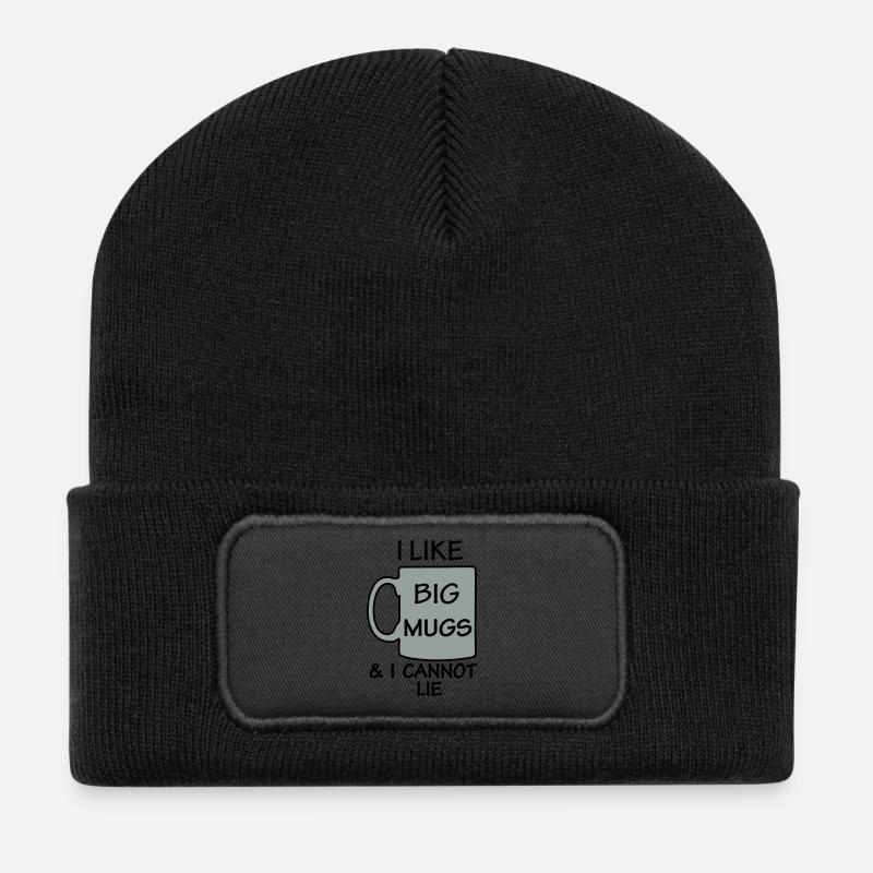 J'aime de grands MUGS & je ne peux pas mentir - Beanie recyclé à patch - noir