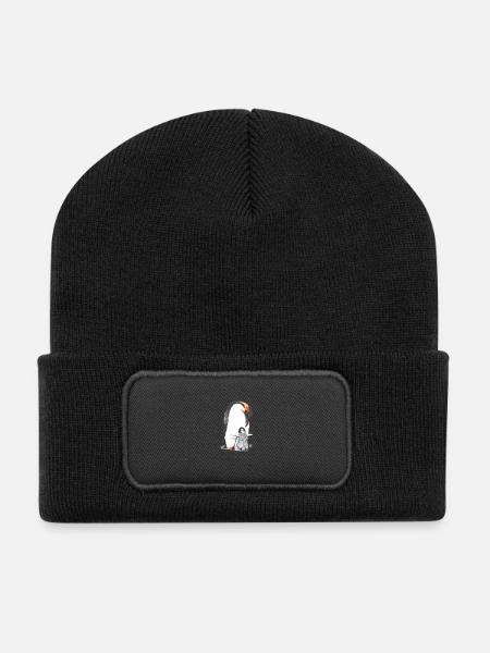 Pinguin - Recycelte Patch Beanie - Schwarz