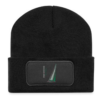 Ocean Sailing Maritim - Recycelte Patch Beanie - Schwarz - Vorne