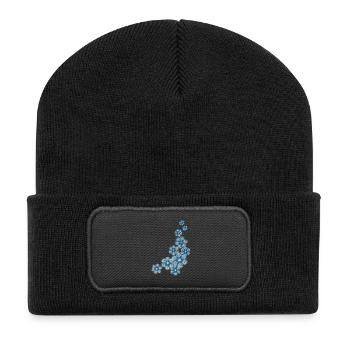 flocons de neige - Beanie recyclé à patch - noir - Devant