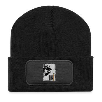 reggae lion2 - Beanie recyclé à patch - noir - Devant