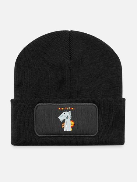 Happy Birthday - Erster Geburtstag - Zahl Eins - Recycled Patch Beanie - black