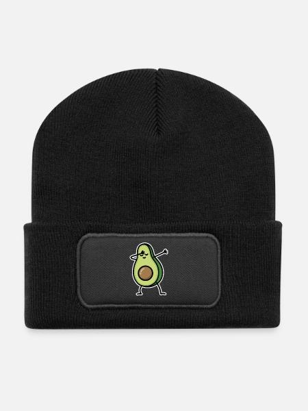 Avocado dab dabbing - Recycelte Patch Beanie - Schwarz