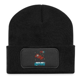 Chat Gagarine - Je ne vois aucun dieu là-haut - Beanie recyclé à patch - noir - Devant