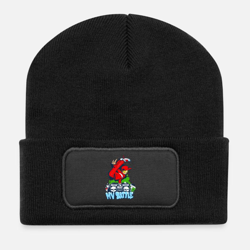 Breakdance B-Boy Streetdance Design Hip Hop Dance - Recycelte Patch Beanie - Schwarz