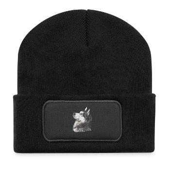 Husky - Beanie recyclé à patch - noir - Devant