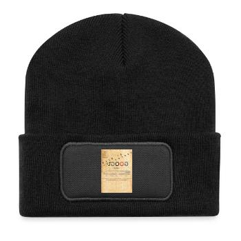 Google Zurück in die Zukunft Parodie - Recycelte Patch Beanie - Schwarz - Vorne