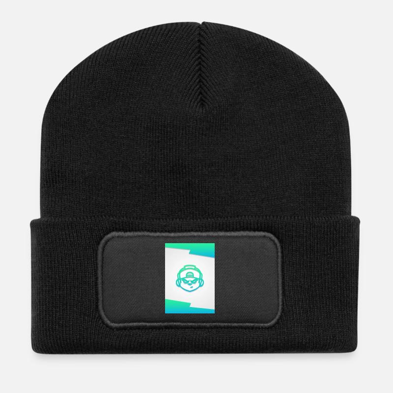 AdK Autogrammkarte V1 Blau - Recycelte Patch Beanie - Schwarz