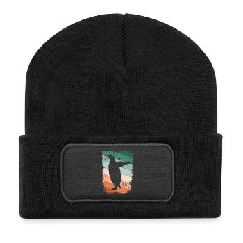Pingouins - Beanie recyclé à patch - noir - Devant