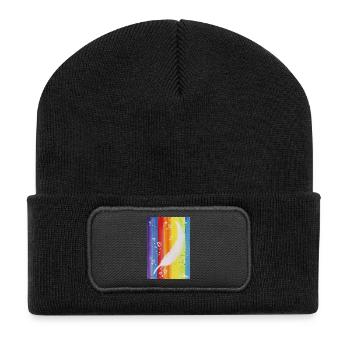 Rainbow Feather - Sonja Ariel von Staden - Recycled Patch Beanie - black - Front