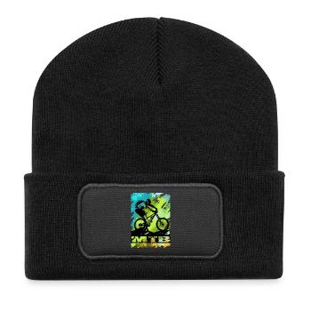 MTB Bike - Recycled Patch Beanie - black - Front