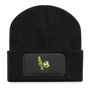 Le football inspire - Beanie recyclé à patch - noir - Devant