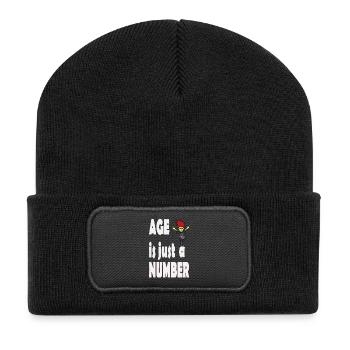 Age is just a number - Recycled Patch Beanie - black - Front