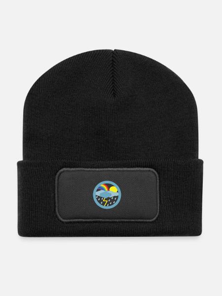 Après la pluie vient le soleil - Beanie recyclé à patch - noir