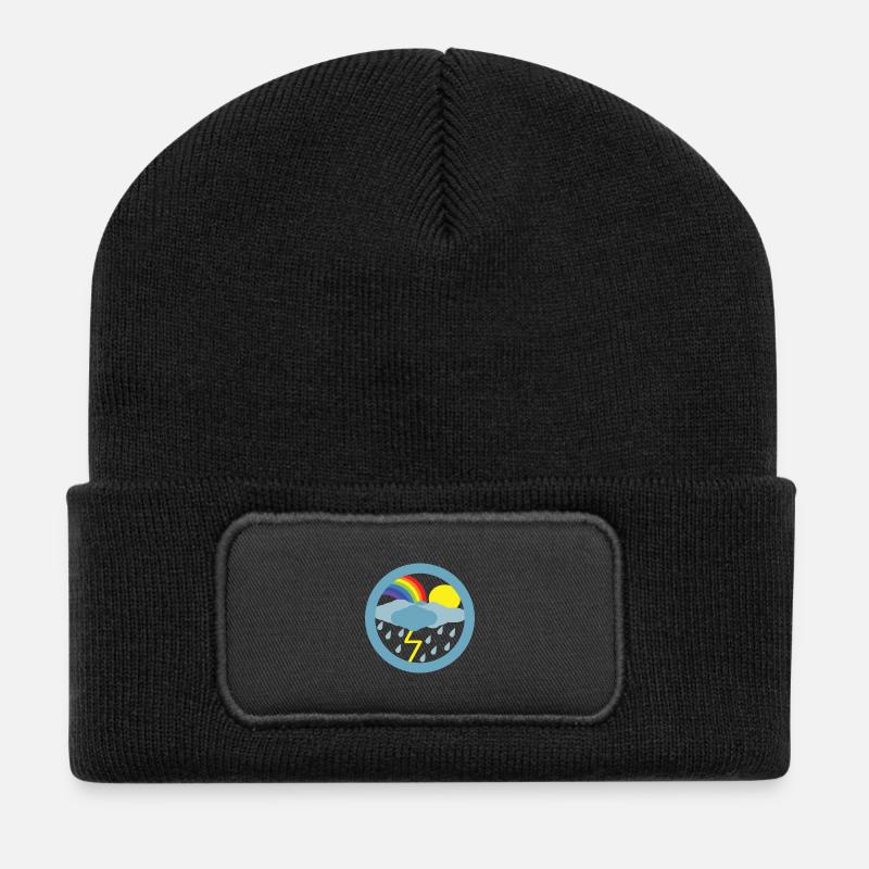 Après la pluie vient le soleil - Beanie recyclé à patch - noir