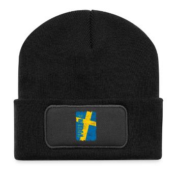 Drapeau de la Suède - Beanie recyclé à patch - noir - Devant