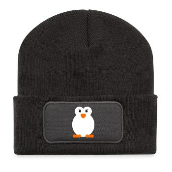 Seabird Animal Penguin Antarctica Zoo Bird - Recycled Patch Beanie - dark grey - Front