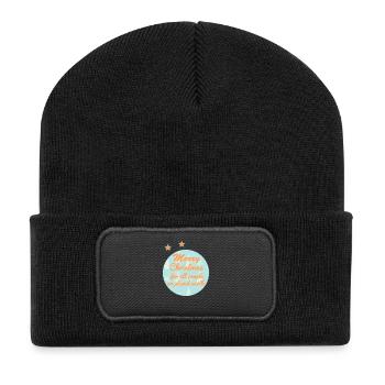 Vœux de Noël pour les fêtes mondiales - Beanie recyclé à patch - noir - Devant