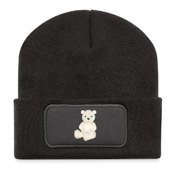 Enchanteur Polar Bear comme animal de compagnie - Beanie recyclé à patch - charbon - Devant