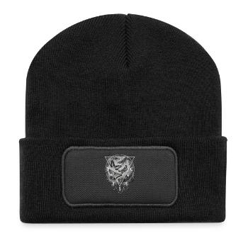Papillons Vintage - Beanie recyclé à patch - noir - Devant
