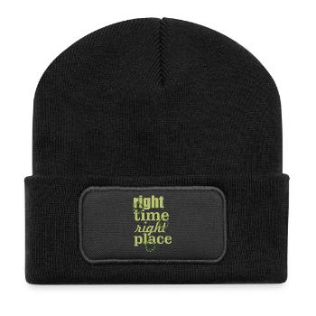 right time right place - Recycled Patch Beanie - black - Front