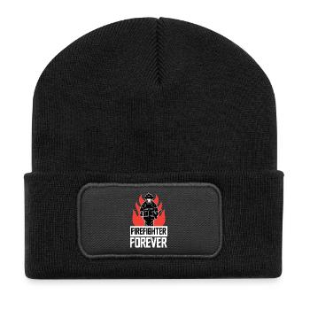 Pompier Pompier Déclaration d’incendie Sauveteur - Beanie recyclé à patch - noir - Devant