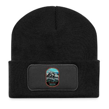Originalabbildung Regionalpark Vercors - Recycelte Patch Beanie - Schwarz - Vorne