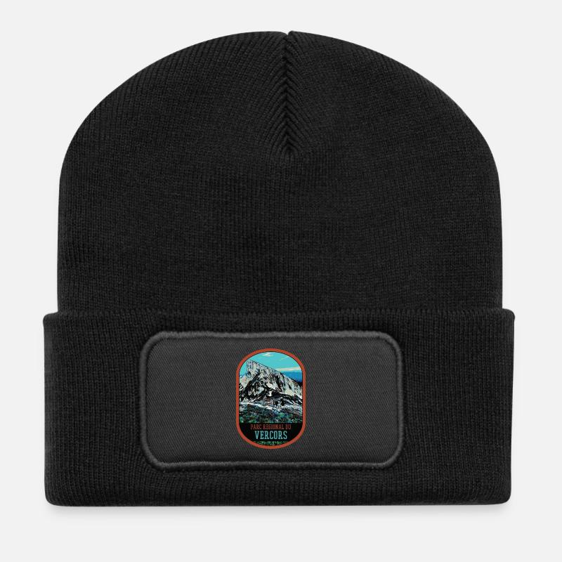 Illustration originale Parc Régional du Vercors - Beanie recyclé à patch - noir