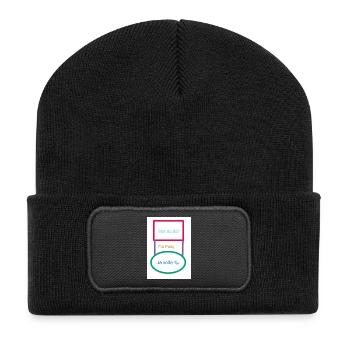 Antwort - Recycelte Patch Beanie - Schwarz - Vorne
