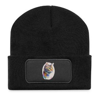 Cat - Recycled Patch Beanie - black - Front