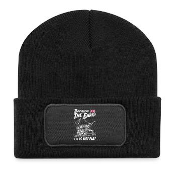 Landy parce que la Terre n’est pas plate - Beanie recyclé à patch - noir - Devant
