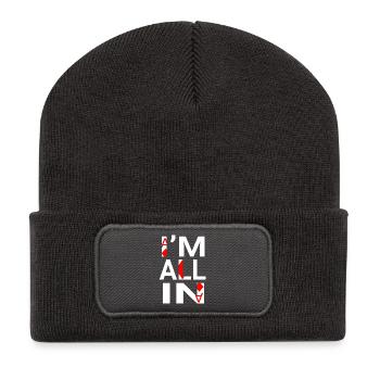 I'm All In(poker player) - Recycled Patch Beanie - dark grey - Front