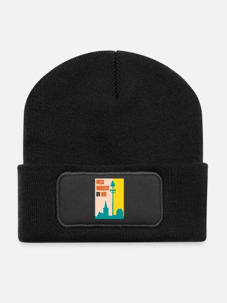 Die 3-faltigkeit der Kerb - Recycelte Patch Beanie - Schwarz