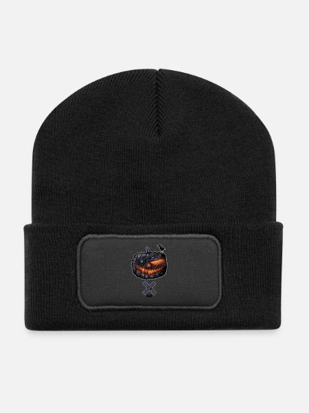 PUMPKINHEAD - CITROUILLE D’HALLOWEEN / CRÂNE - Beanie recyclé à patch - noir