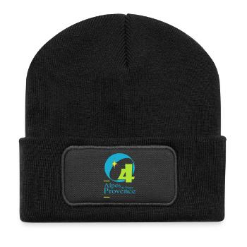 Alpes de Hautes-Provence 04 - Recycelte Patch Beanie - Schwarz - Vorne