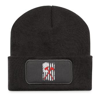 USA Fire Brigade - Recycled Patch Beanie - dark grey - Front