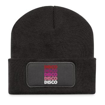 Disco Disco Disco - Recycelte Patch Beanie - Dunkelgrau - Vorne