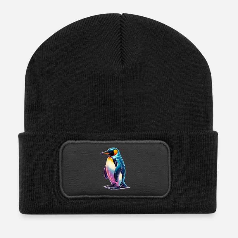 Pinguin - Recycelte Patch Beanie - Schwarz