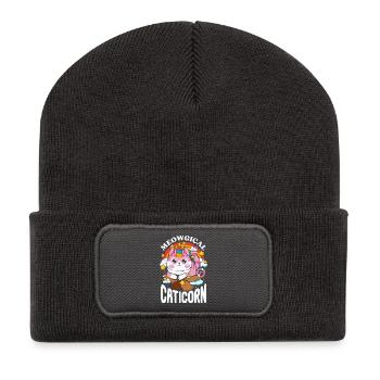 Caticorn - Meowgical Rainbow Unicorn - Recycled Patch Beanie - dark grey - Front