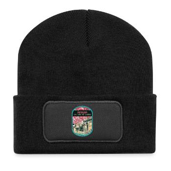 Luis de Camoes Artistic Street, Águeda - Recycled Patch Beanie - black - Front
