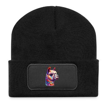 Alpaga - Beanie recyclé à patch - noir - Devant
