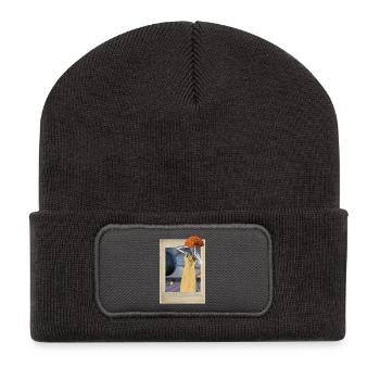 Voyageur Aventure Vanlife Route - Recycelte Patch Beanie - Dunkelgrau - Vorne