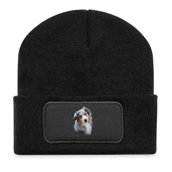 Australian Shepherd - Recycled Patch Beanie - black - Front