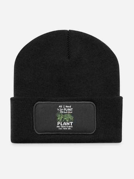 Gartenarbeit Pflanze Gärtner - Recycelte Patch Beanie - Schwarz