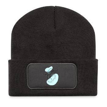 fille plage coloré - Beanie recyclé à patch - charbon - Devant