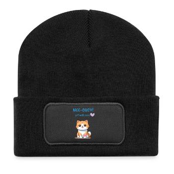 me-ouch! Wishing you a speedy recovery - Recycled Patch Beanie - black - Front