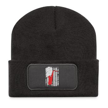 Patriotic US saxophonist - Recycled Patch Beanie - dark grey - Front