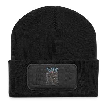 Njörðr - Dieu nordique de la mer et de la richesse - Beanie recyclé à patch - noir - Devant